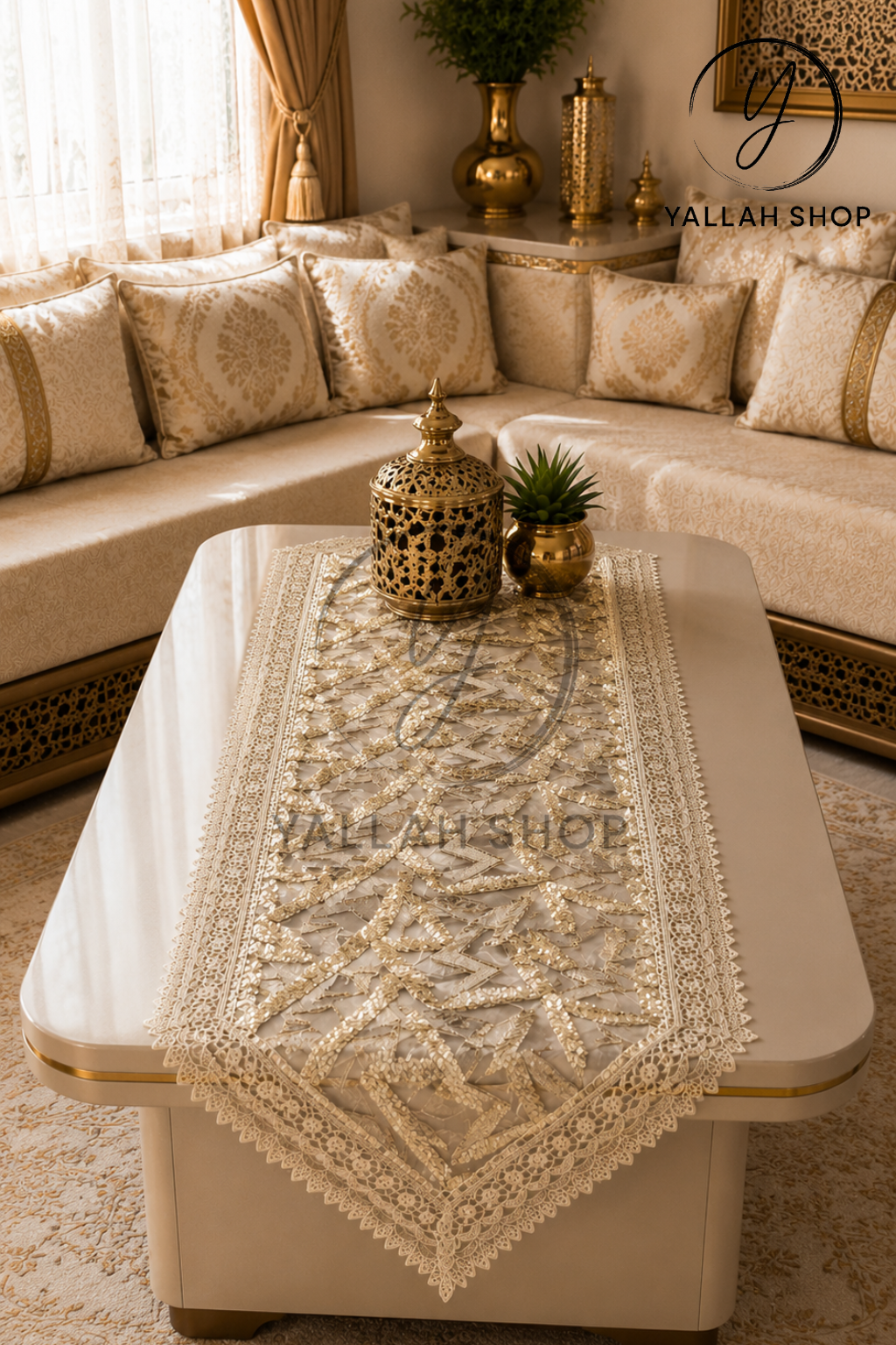 ✨ شومان دو طابلة فاخر بتصميم عصري وأنيق ✨ chemin de table 1m80