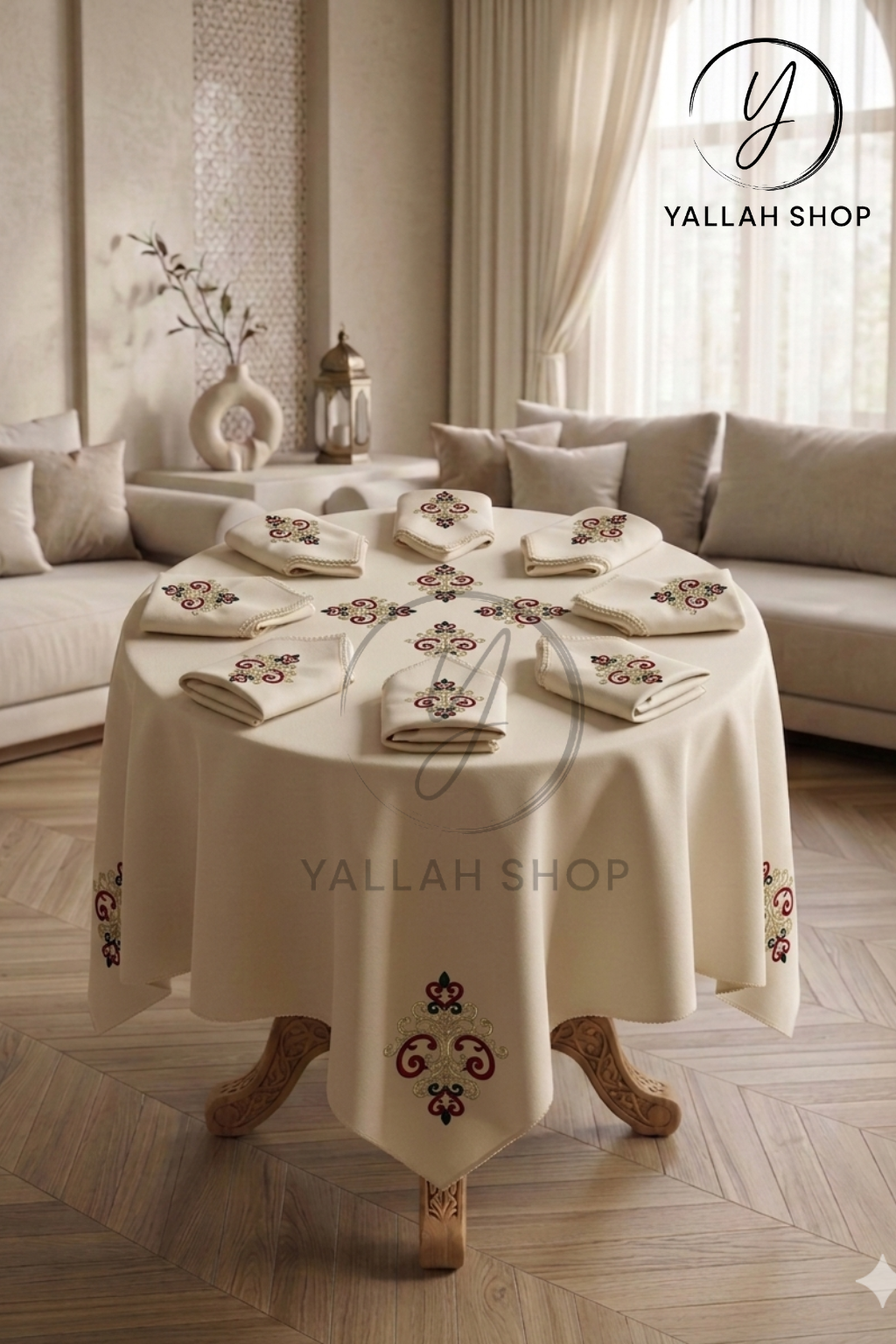مفرش طاولة فاخر بتصميم راقٍ
