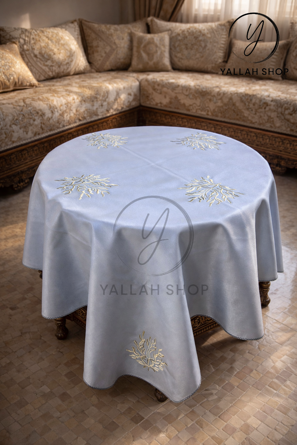 مفرش طاولة فاخر من مادة السيميليكوير ( nappe similicuir )