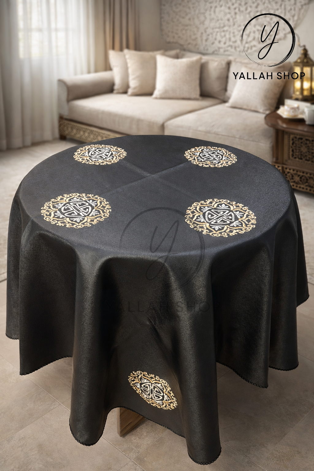 مفرش طاولة فاخر من مادة السيميليكوير ( nappe similicuir )